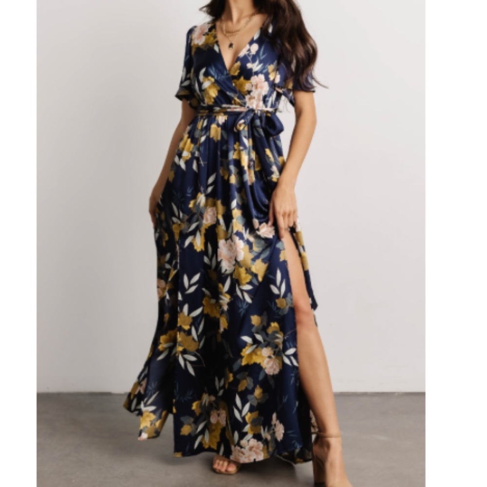New Look Navy Floral Maxi Dress